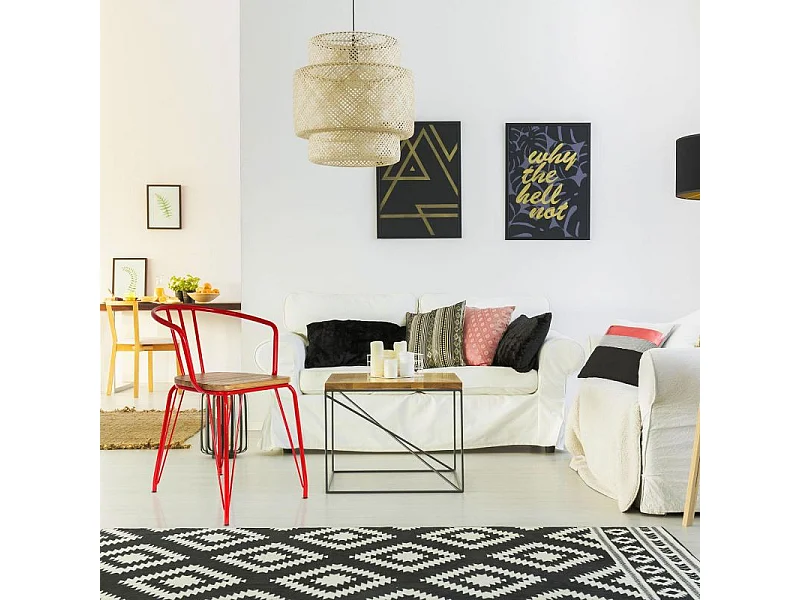 Lot de 2 Fauteuils Design "Aera" 88cm Rouge