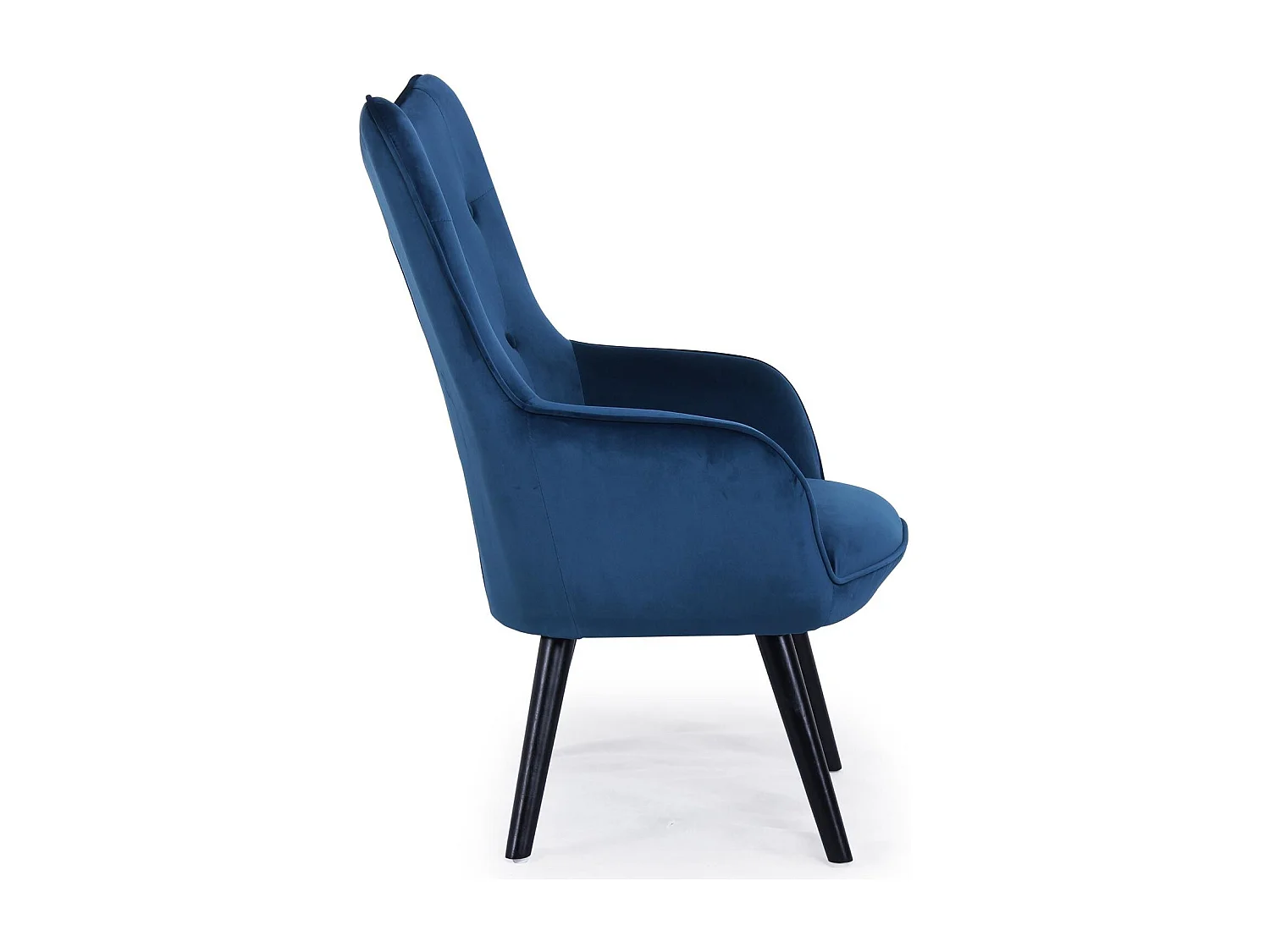 Fauteuil scandinave Klarys Velours Bleu