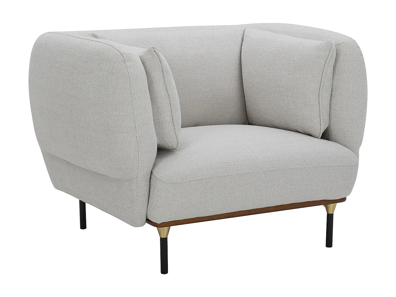 Fauteuil Design "Isée" 113cm Gris Clair