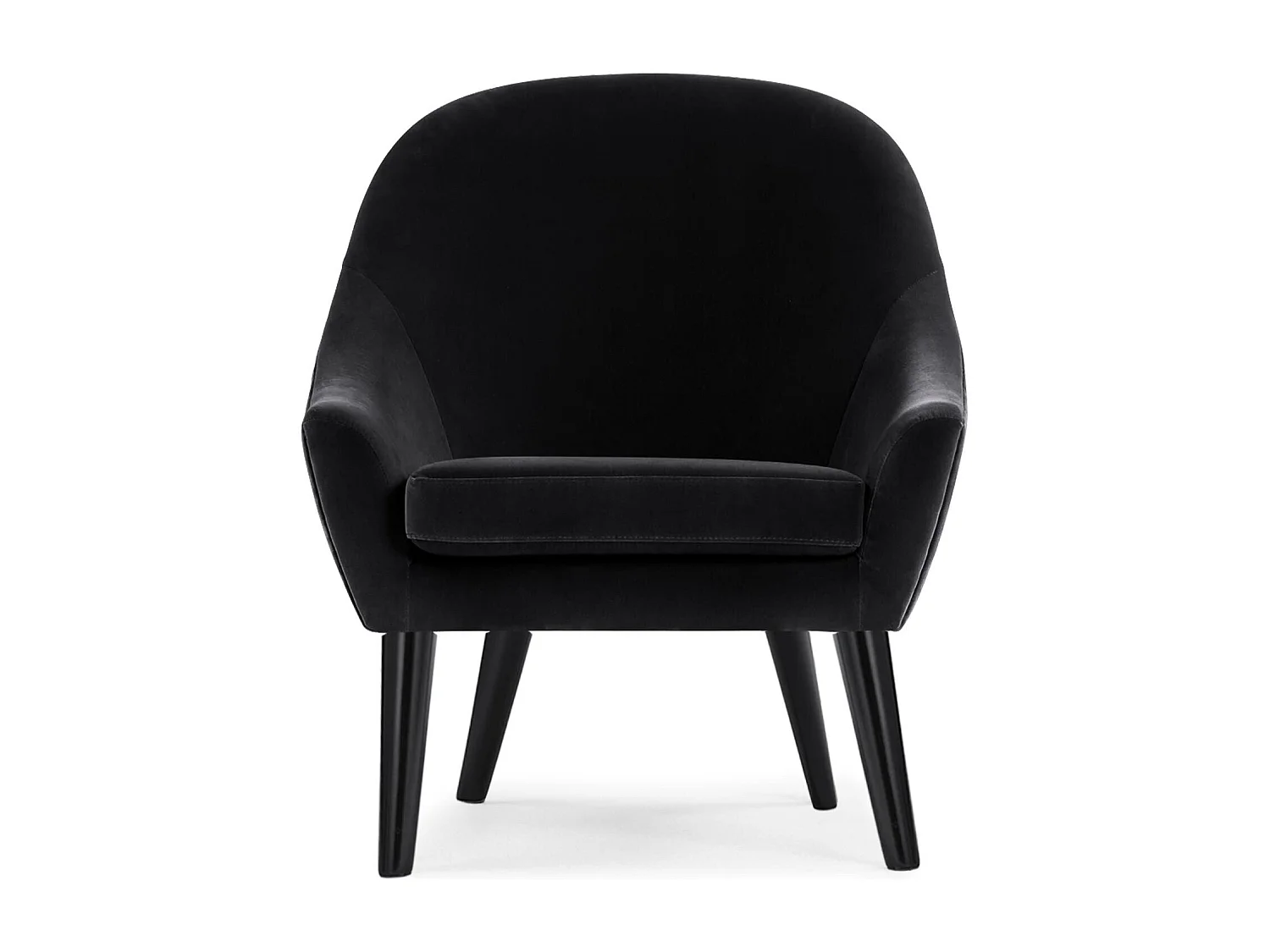 Fauteuil scandinave Dakota Velours Noir