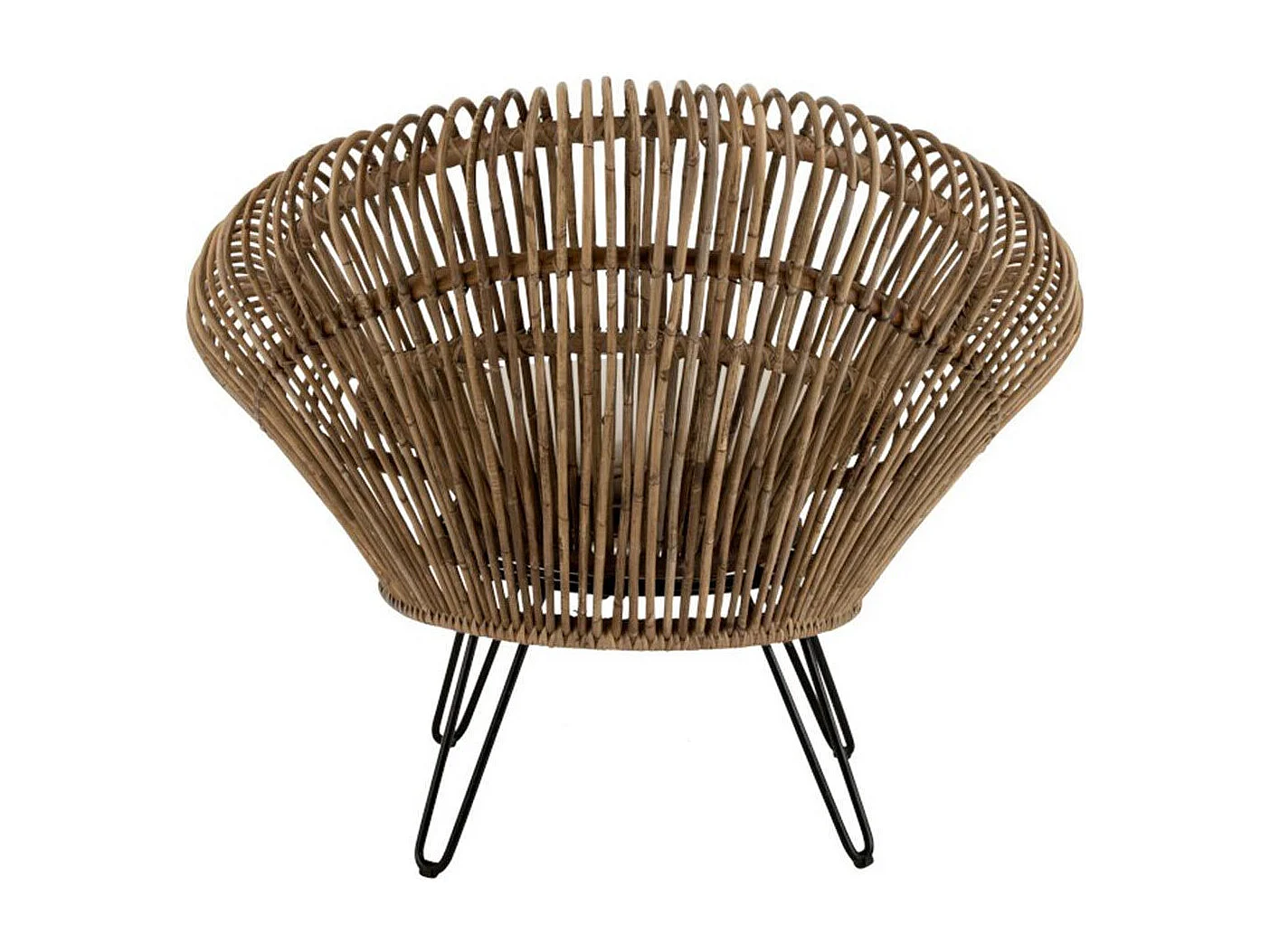 Fauteuil Design & Coussin "Vivi" 104cm Naturel