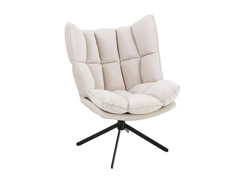 Fauteuil Relax sur Pied "Coussin" 92cm Beige