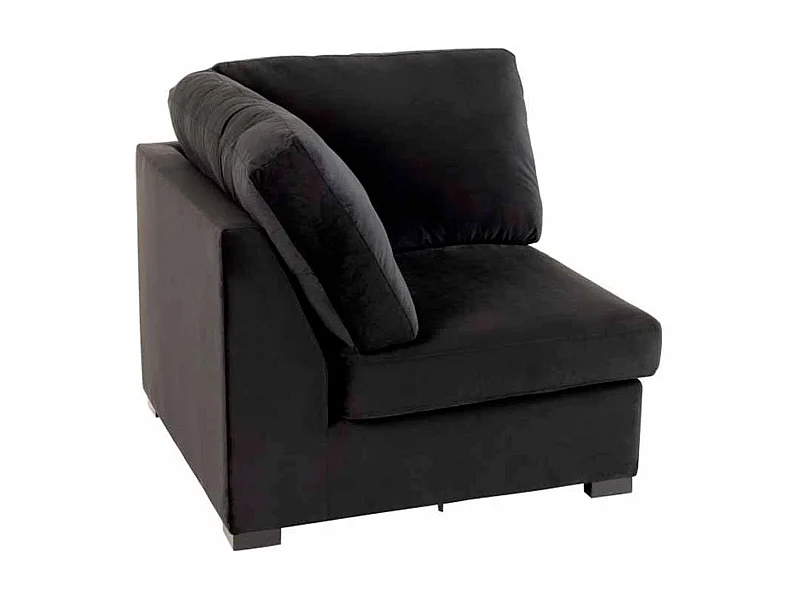 Fauteuil Design en Velours "Abosa" 108cm Noir