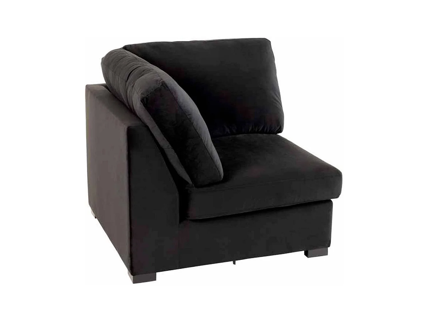 Fauteuil Design en Velours "Abosa" 108cm Noir