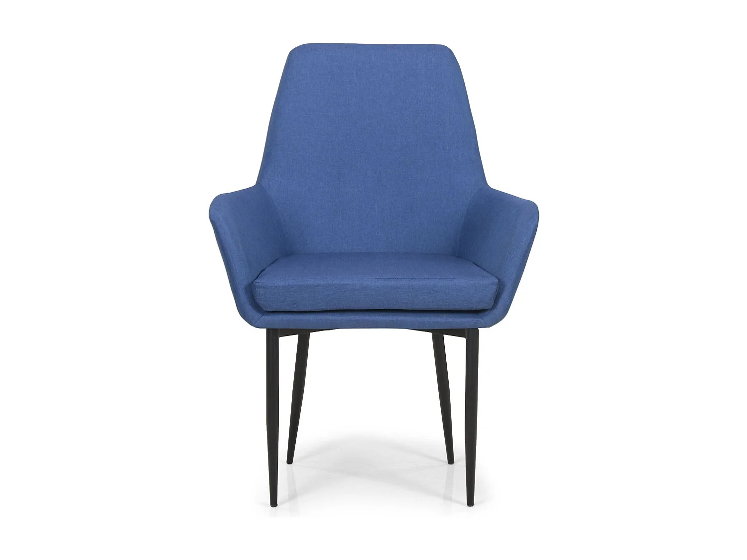 Fauteuil Design en Tissu "Emanuel" 97cm Bleu Foncé