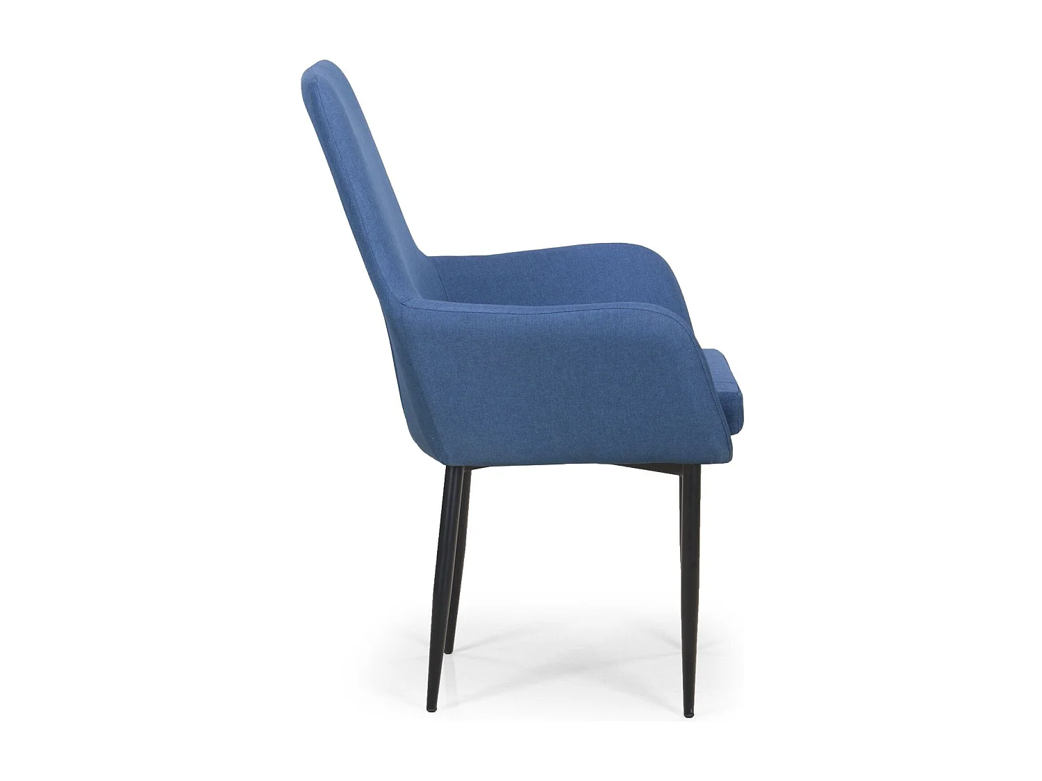 Fauteuil Design en Tissu "Emanuel" 97cm Bleu Foncé