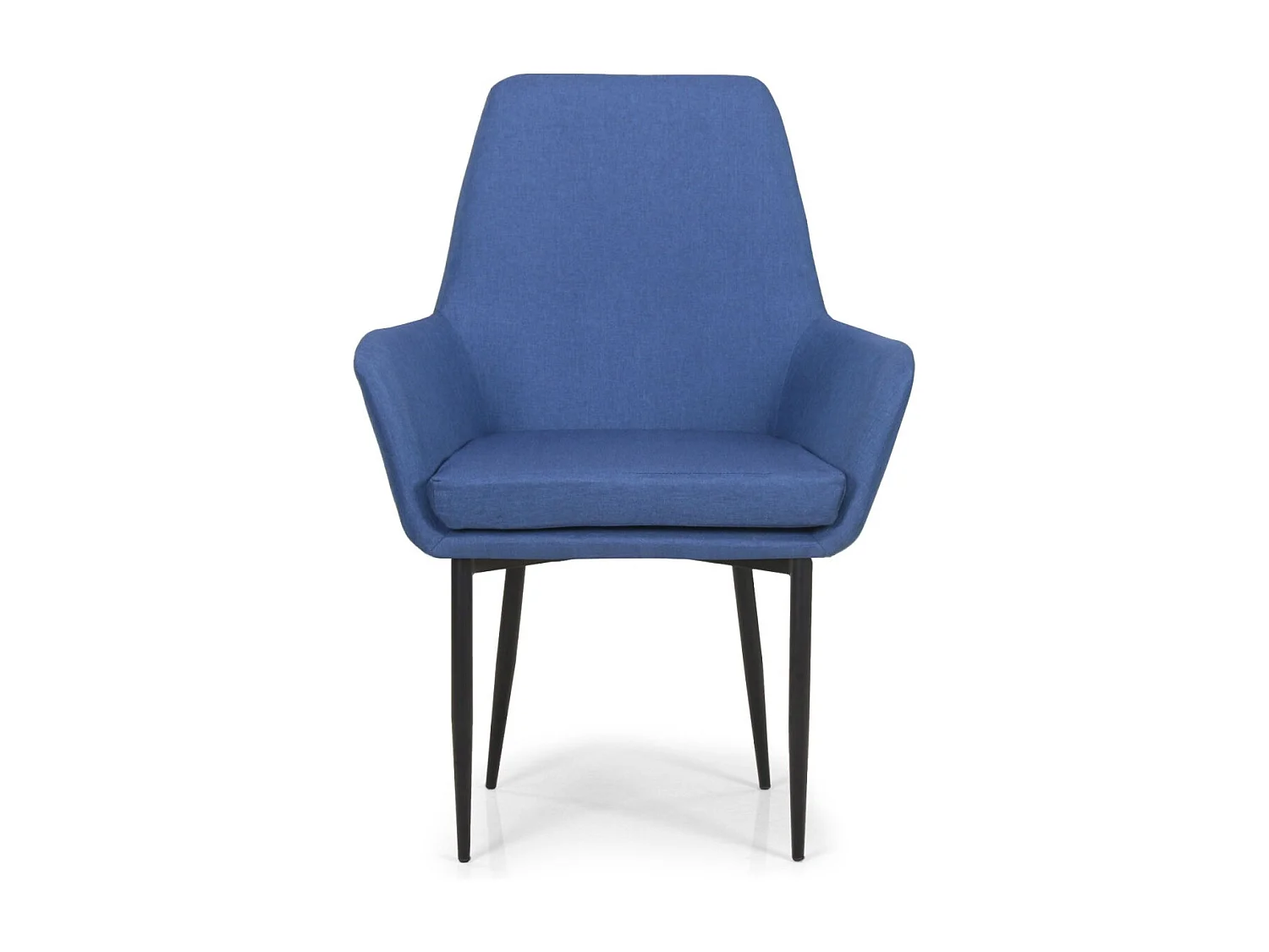 Fauteuil Design en Tissu "Emanuel" 97cm Bleu Foncé