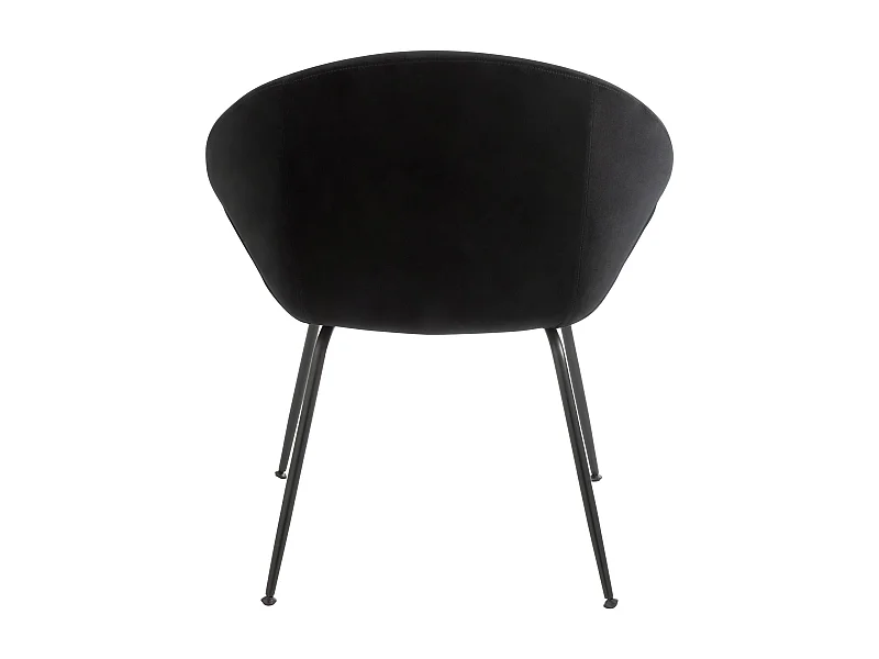 Chaise Design en Tissu "Tracey" 80cm Noir