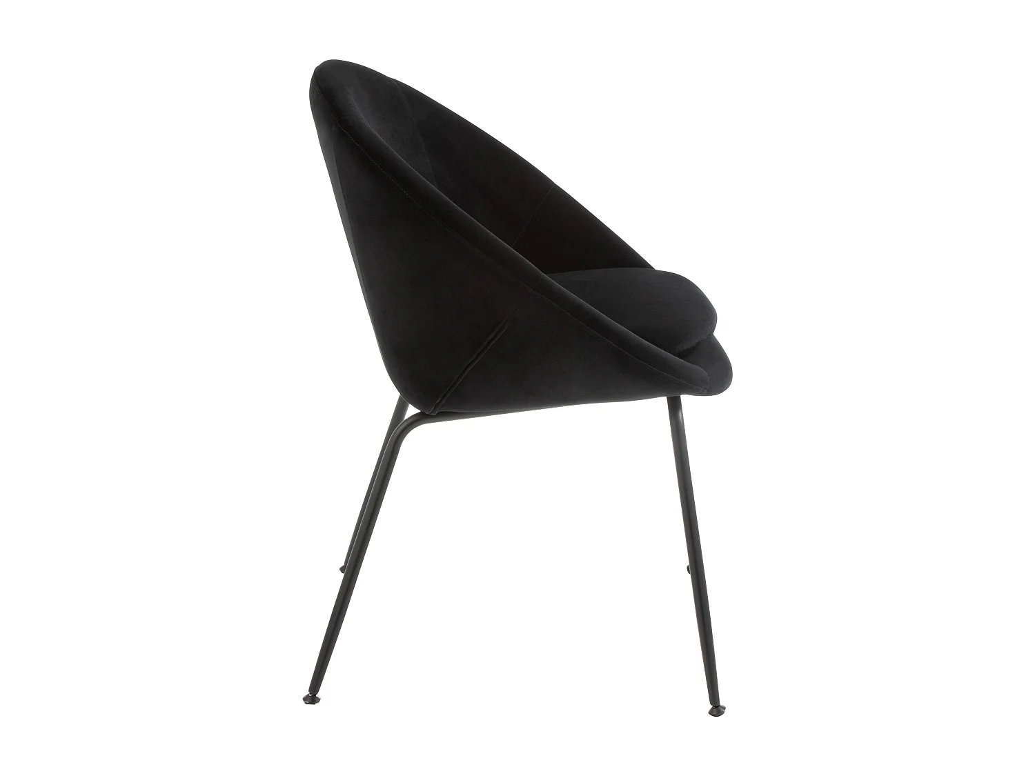 Chaise Design en Tissu "Tracey" 80cm Noir