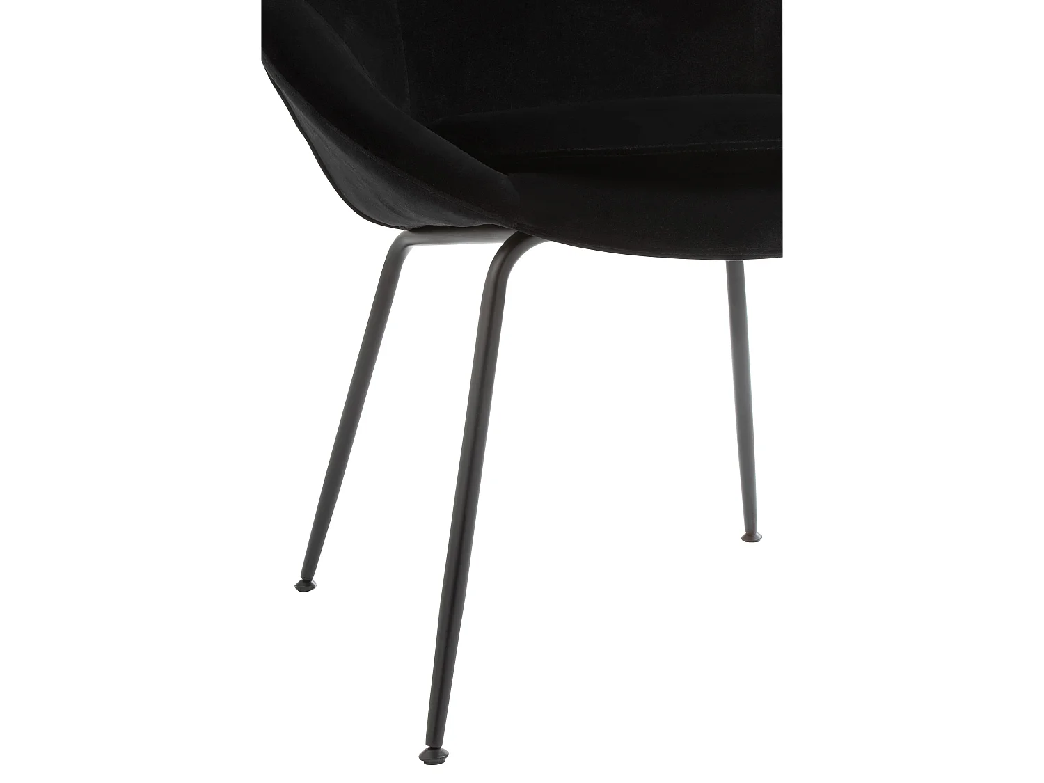 Chaise Design en Tissu "Tracey" 80cm Noir