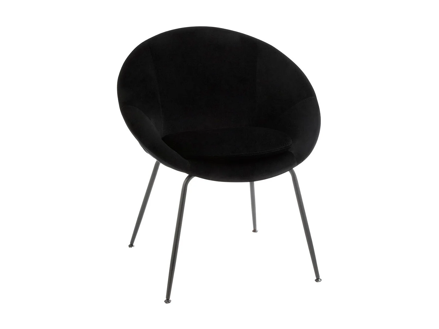 Chaise Design en Tissu "Tracey" 80cm Noir