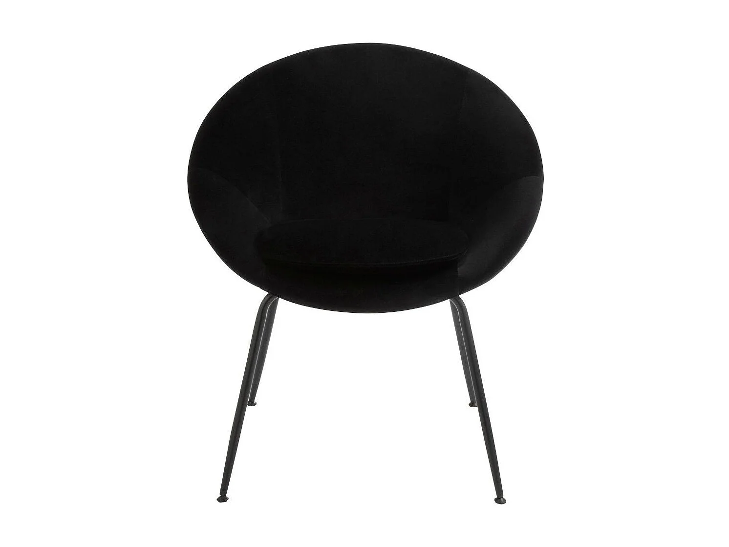 Chaise Design en Tissu "Tracey" 80cm Noir