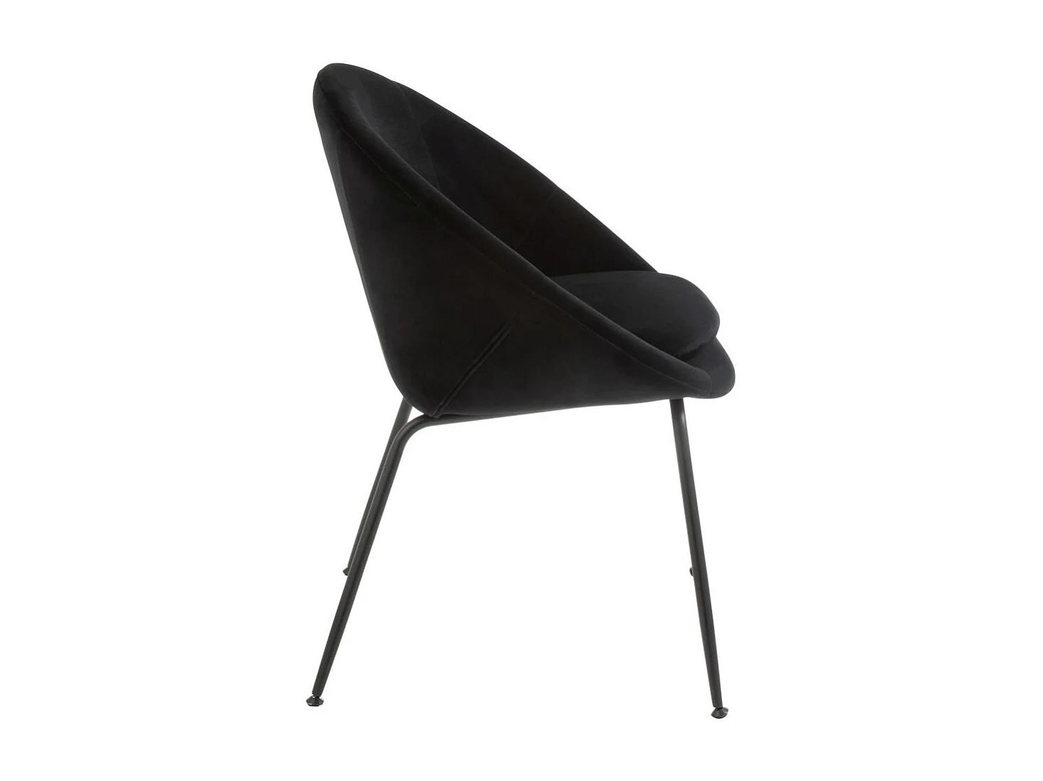 Chaise Design en Tissu "Tracey" 80cm Noir
