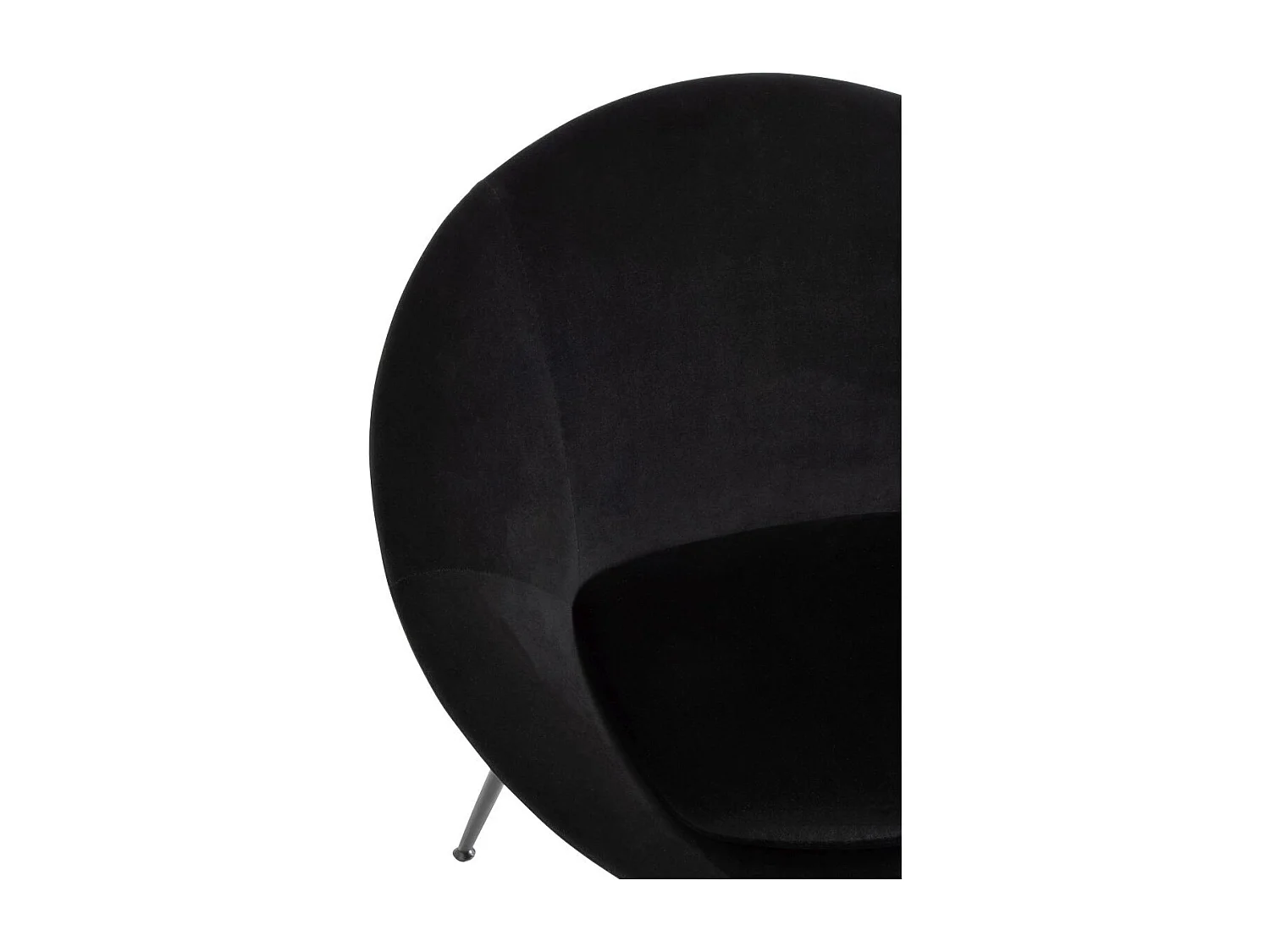 Chaise Design en Tissu "Tracey" 80cm Noir