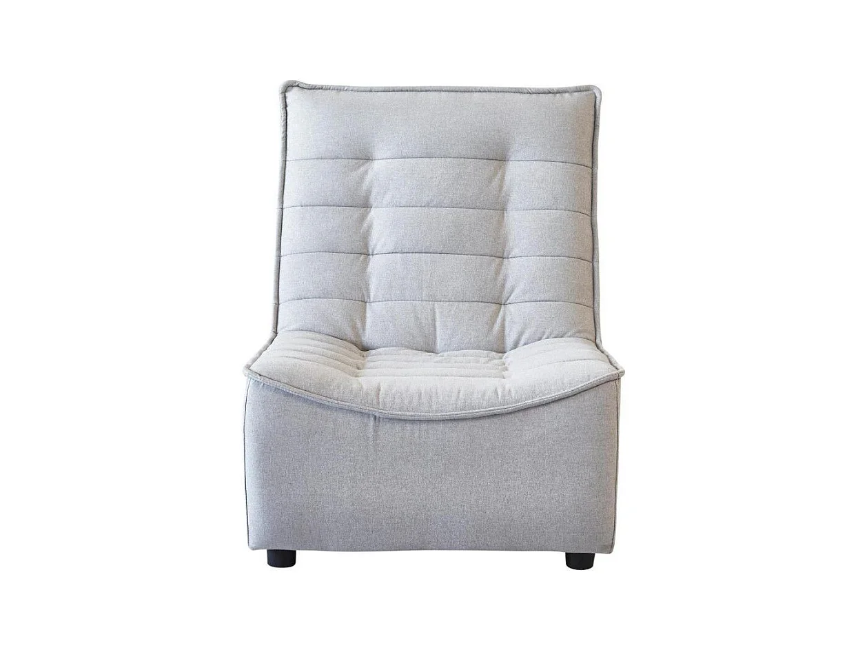 Fauteuil Design "Calima" 90cm Gris Clair