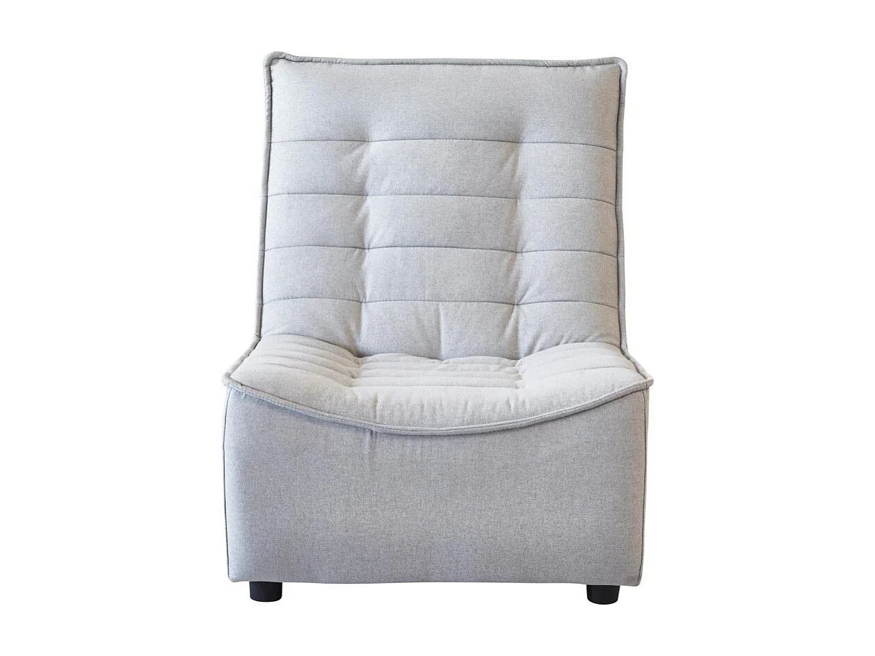 Fauteuil Design "Calima" 90cm Gris Clair