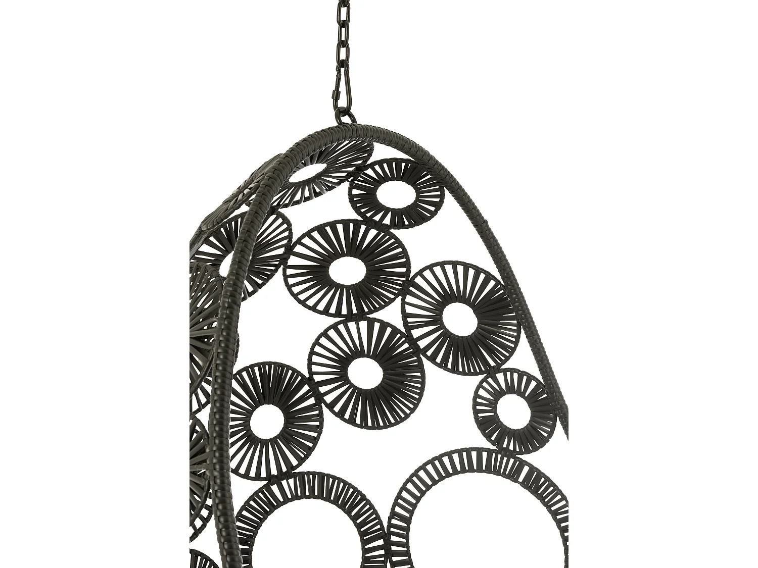 Fauteuil Suspendu & Coussin "Bula" 197cm Noir