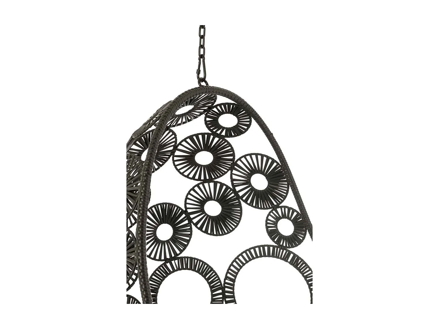 Fauteuil Suspendu & Coussin "Bula" 197cm Noir