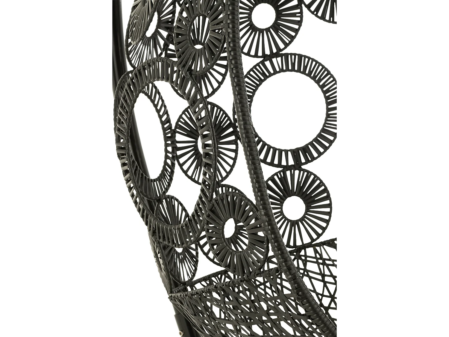 Fauteuil Suspendu & Coussin "Bula" 197cm Noir