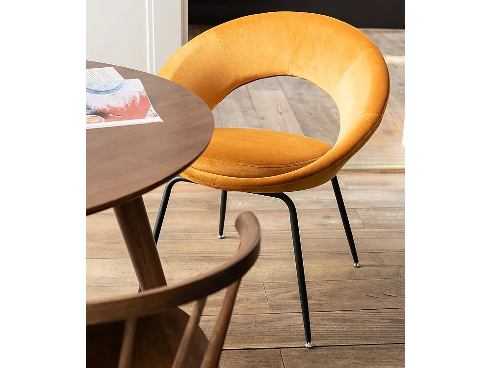 Fauteuil Design "Trouma" 78cm Ocre