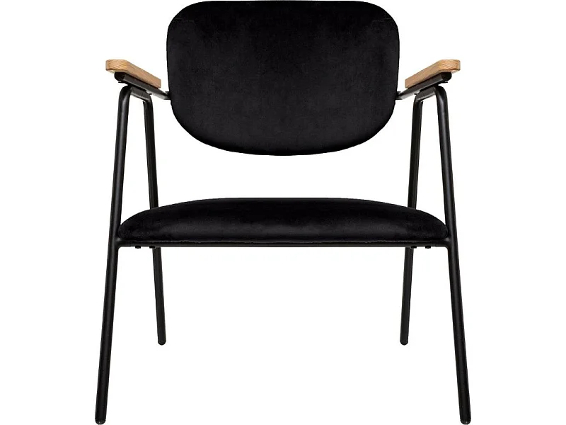 Fauteuil Design en Velours "Dyer" 79cm Noir