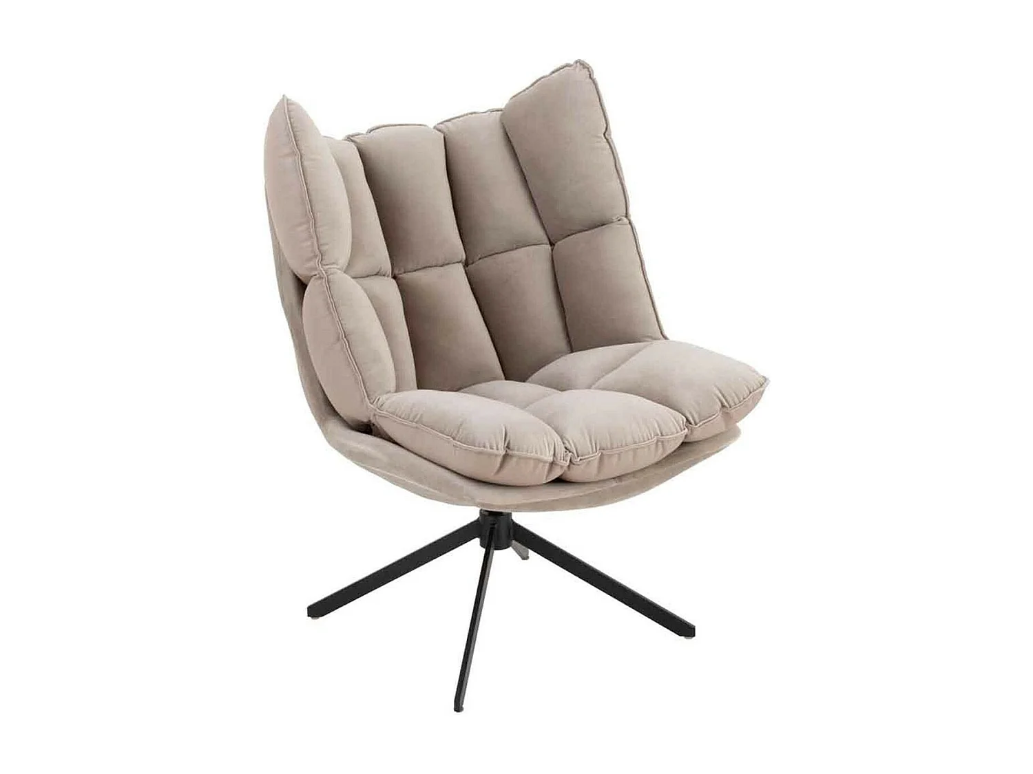 Fauteuil Relax sur Pied "Coussin" 92cm Gris Clair