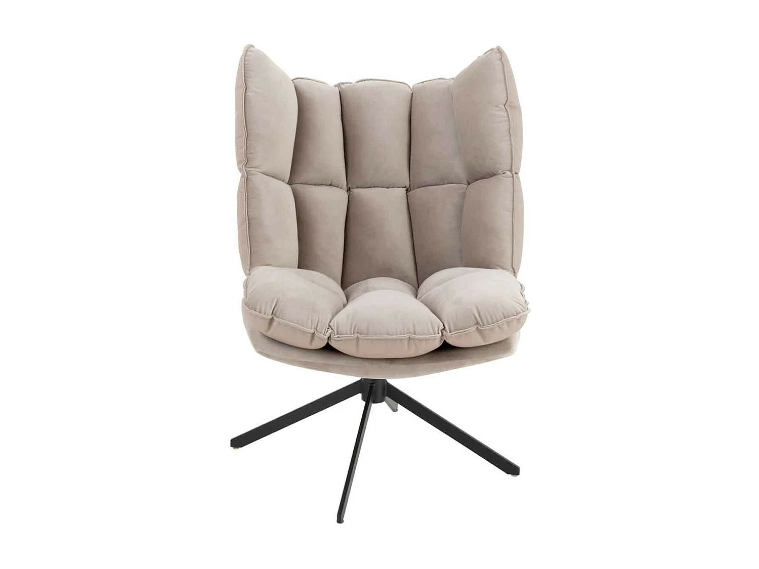 Fauteuil Relax sur Pied "Coussin" 92cm Gris Clair