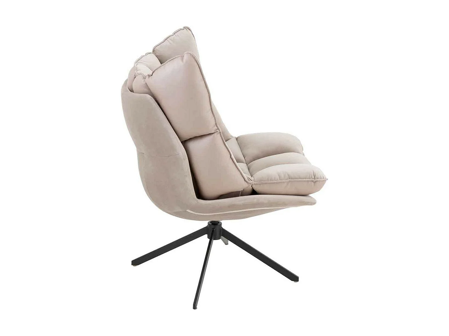 Fauteuil Relax sur Pied "Coussin" 92cm Gris Clair