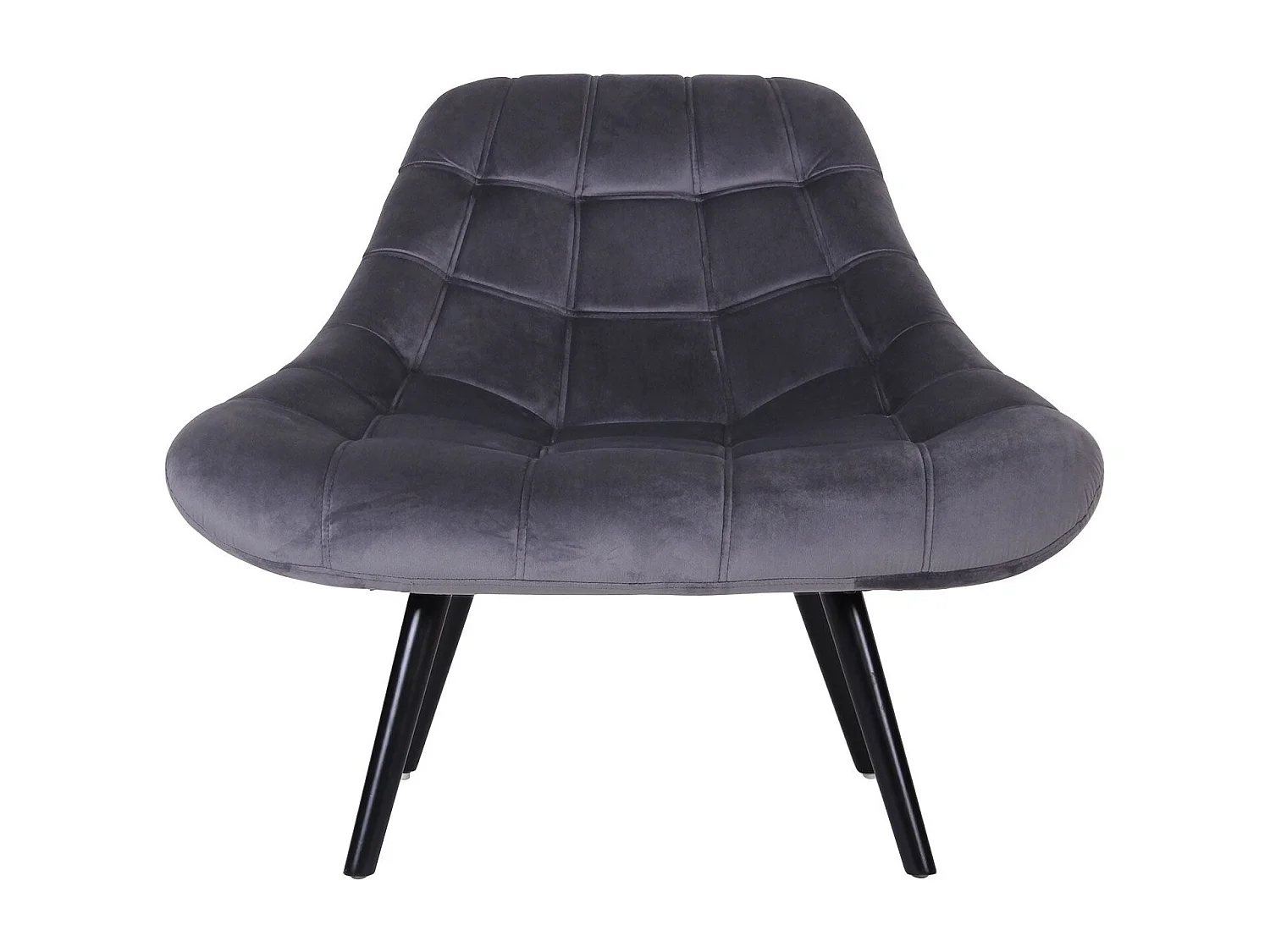 Fauteuil Scandinave en Velours "Johan" 102cm Gris