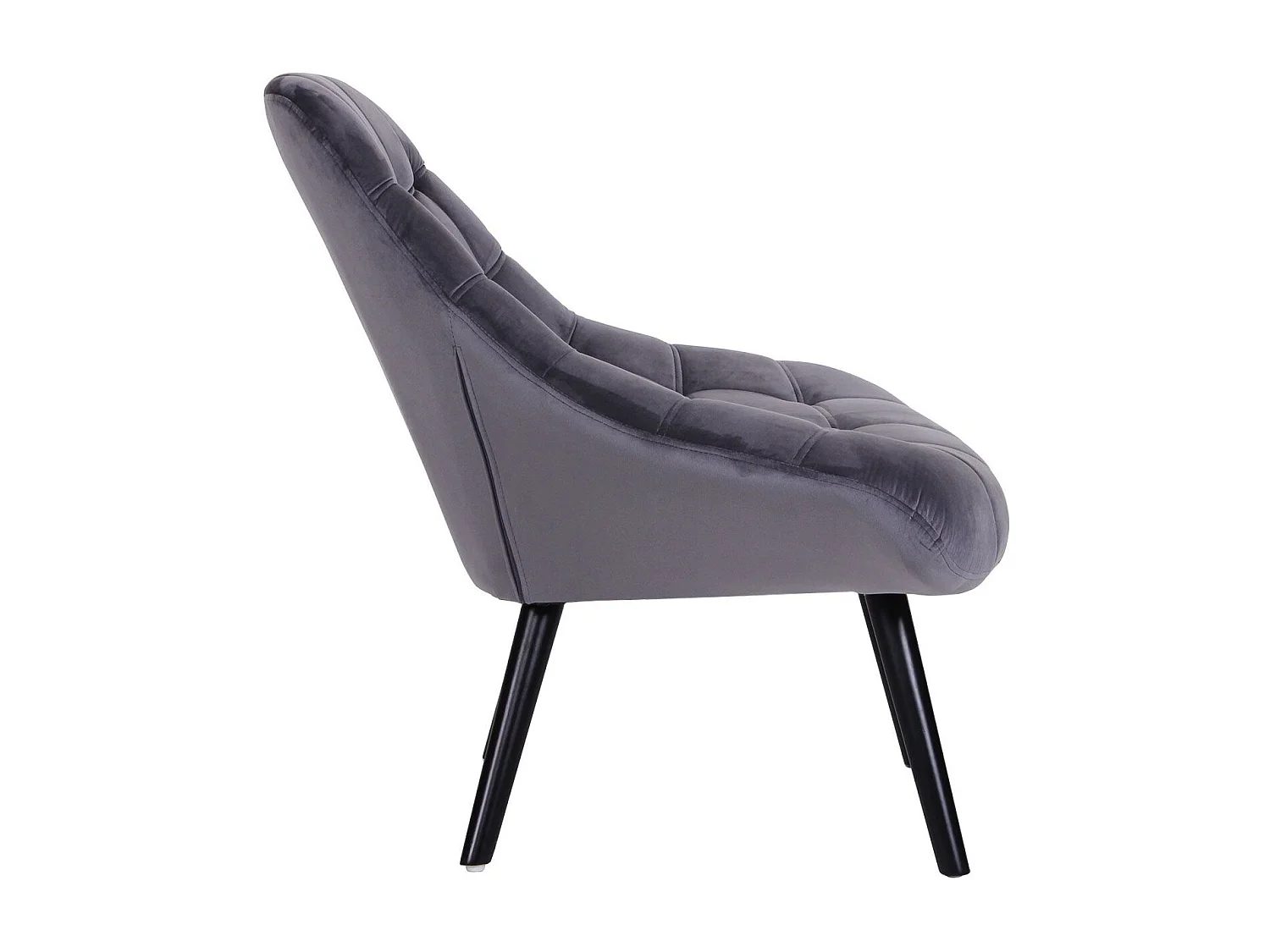 Fauteuil Scandinave en Velours "Johan" 102cm Gris
