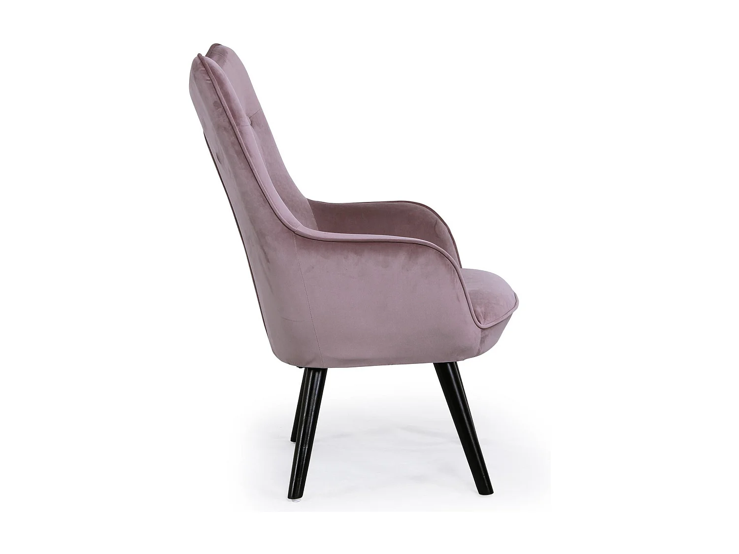 Fauteuil Scandinave Velours "Vianey" 100cm Rose