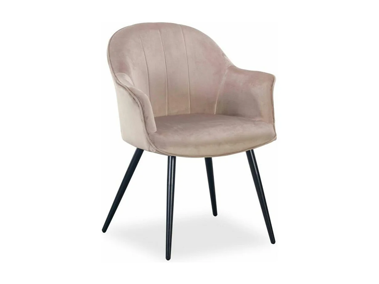 Set aus 2 Design-Sesseln aus Samt "Bona" 83cm Taupe Bequem und Elegant