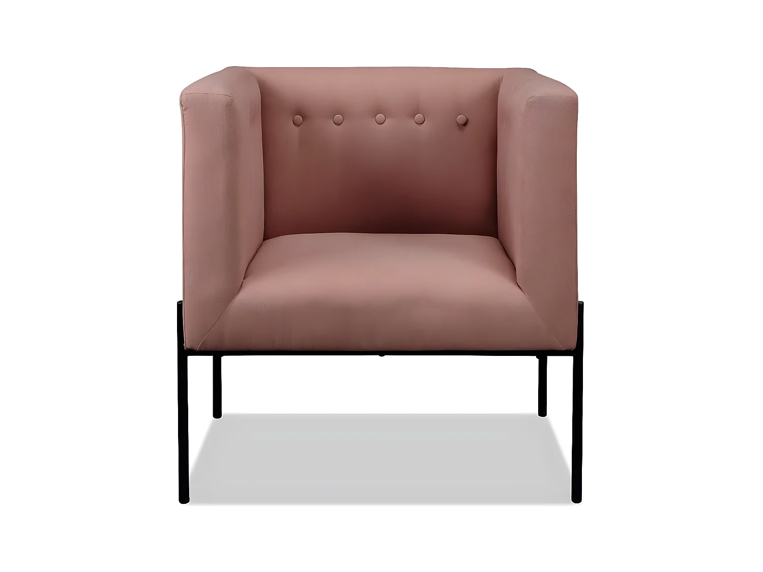 Fauteuil Design "Riviera" 75cm Rose & Noir