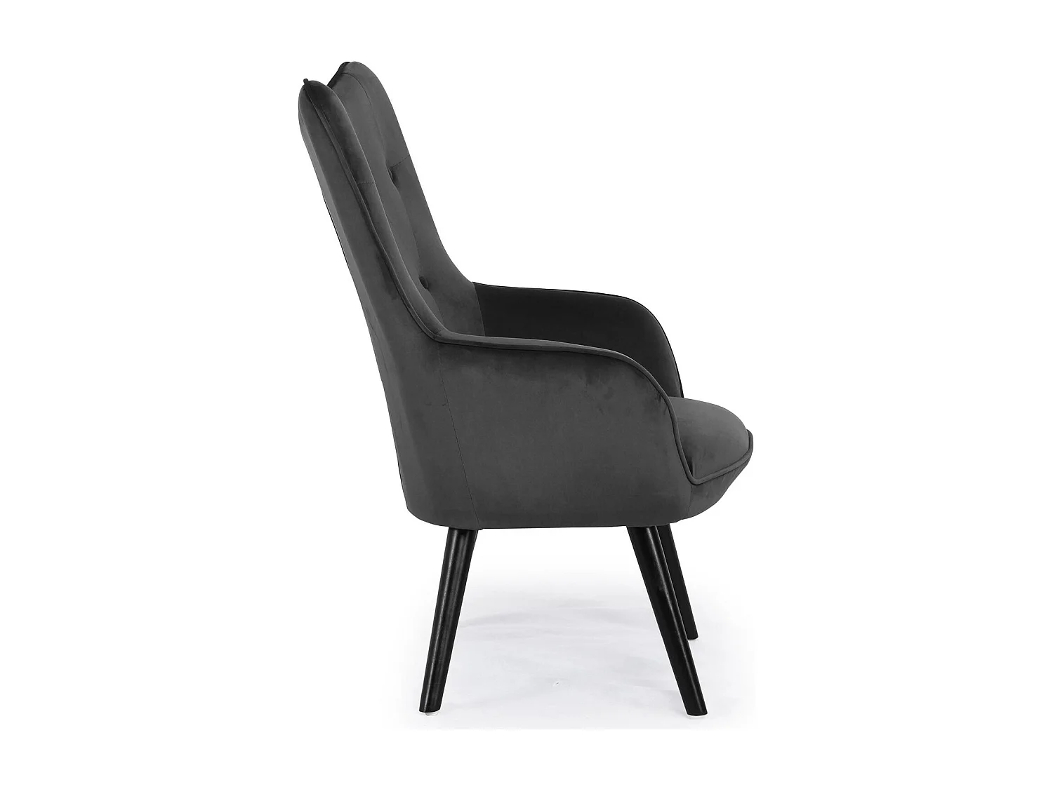 Fauteuil Design en Velours "Artic" 100cm Noir