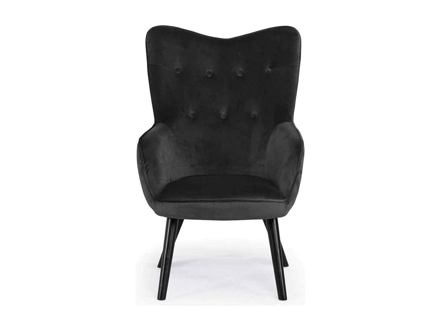 Fauteuil Design en Velours "Artic" 100cm Noir