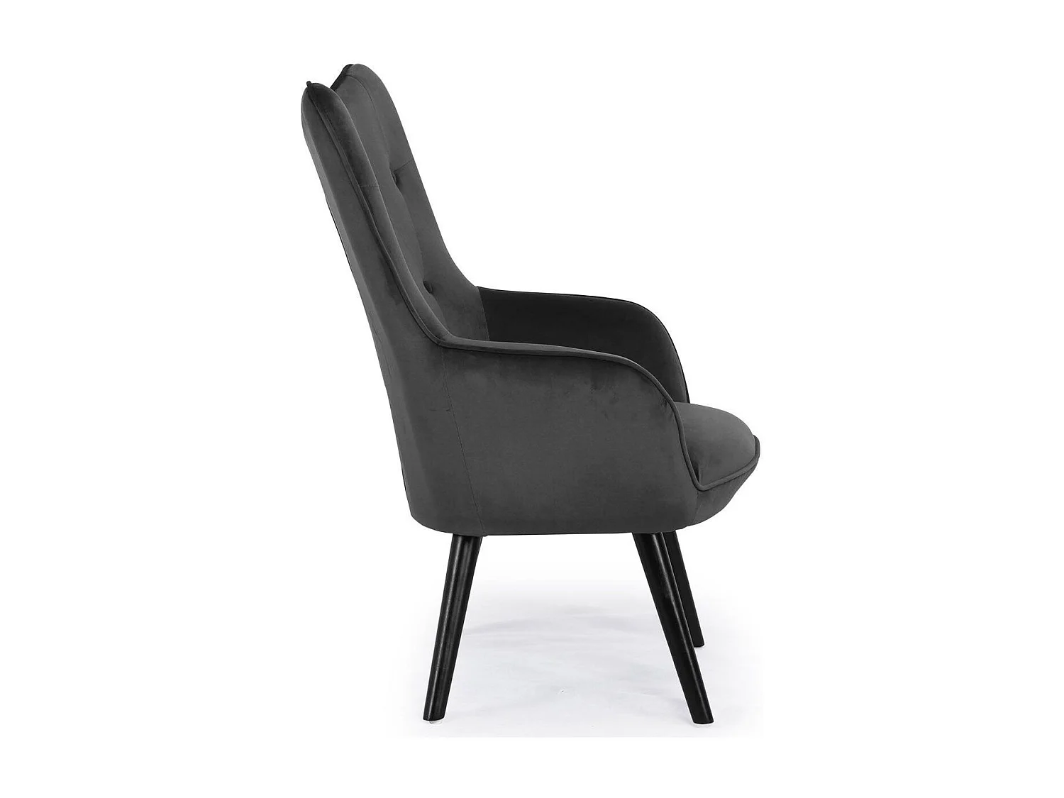Fauteuil Design en Velours "Artic" 100cm Noir