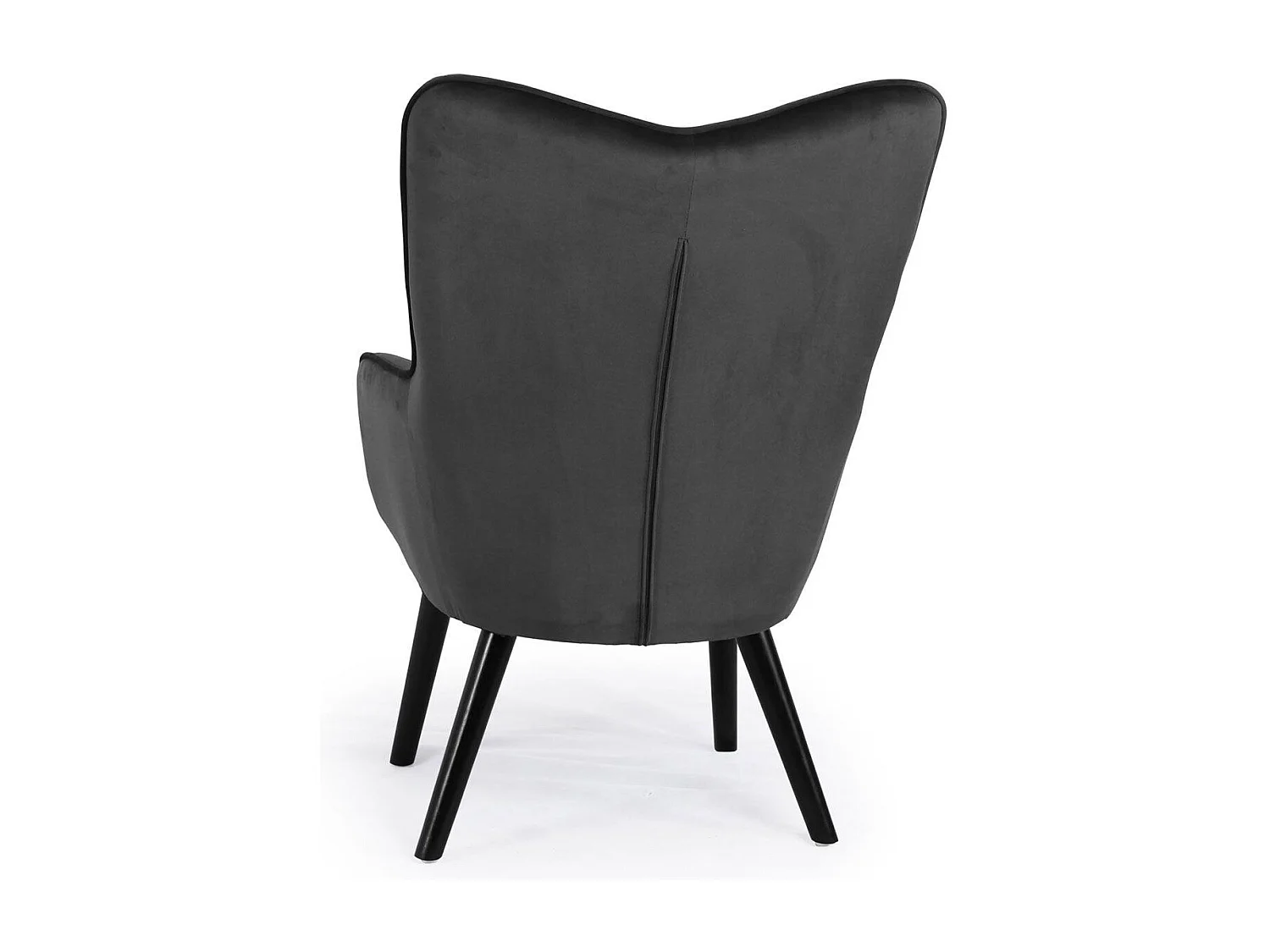 Fauteuil Design en Velours "Artic" 100cm Noir