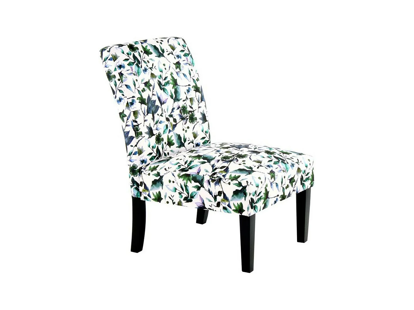 Fauteuil Design Imprimé "Indira" 92cm Beige & Vert