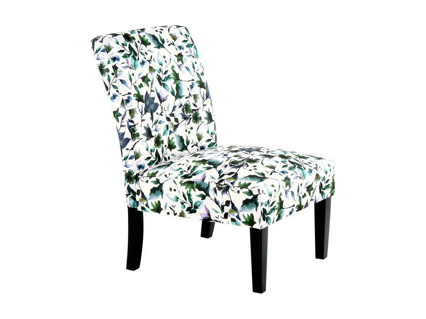 Fauteuil Design Imprimé "Indira" 92cm Beige & Vert
