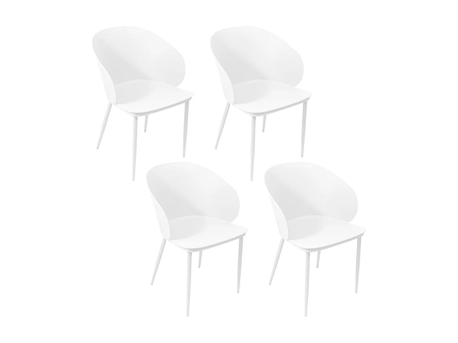 Fauteuil Alison Blanc - Lot De 4