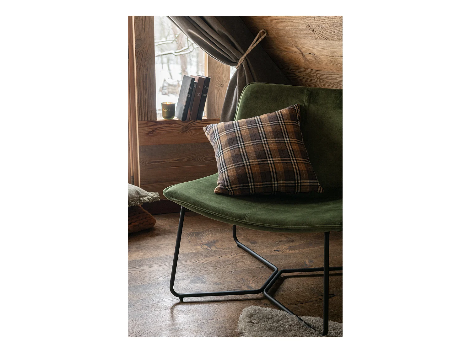 Fauteuil Lounge Design "Isabel" 76cm Vert