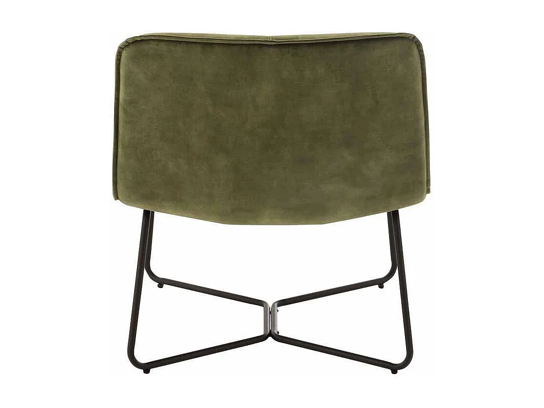 Sillón Livia de metal verde L 71 cm