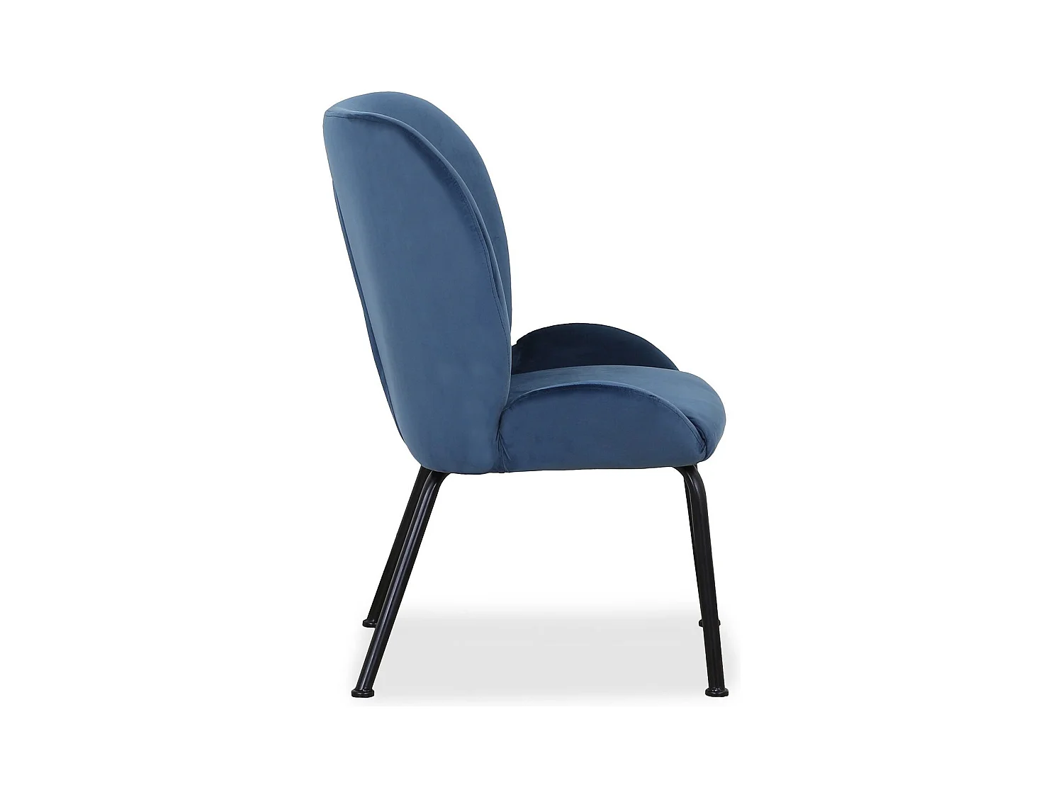 Fauteuil Coco Velours Bleu