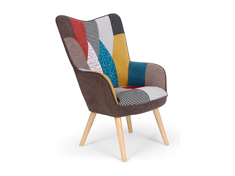 Fauteuil Design Patchwork "Artic" 100cm Multicolore