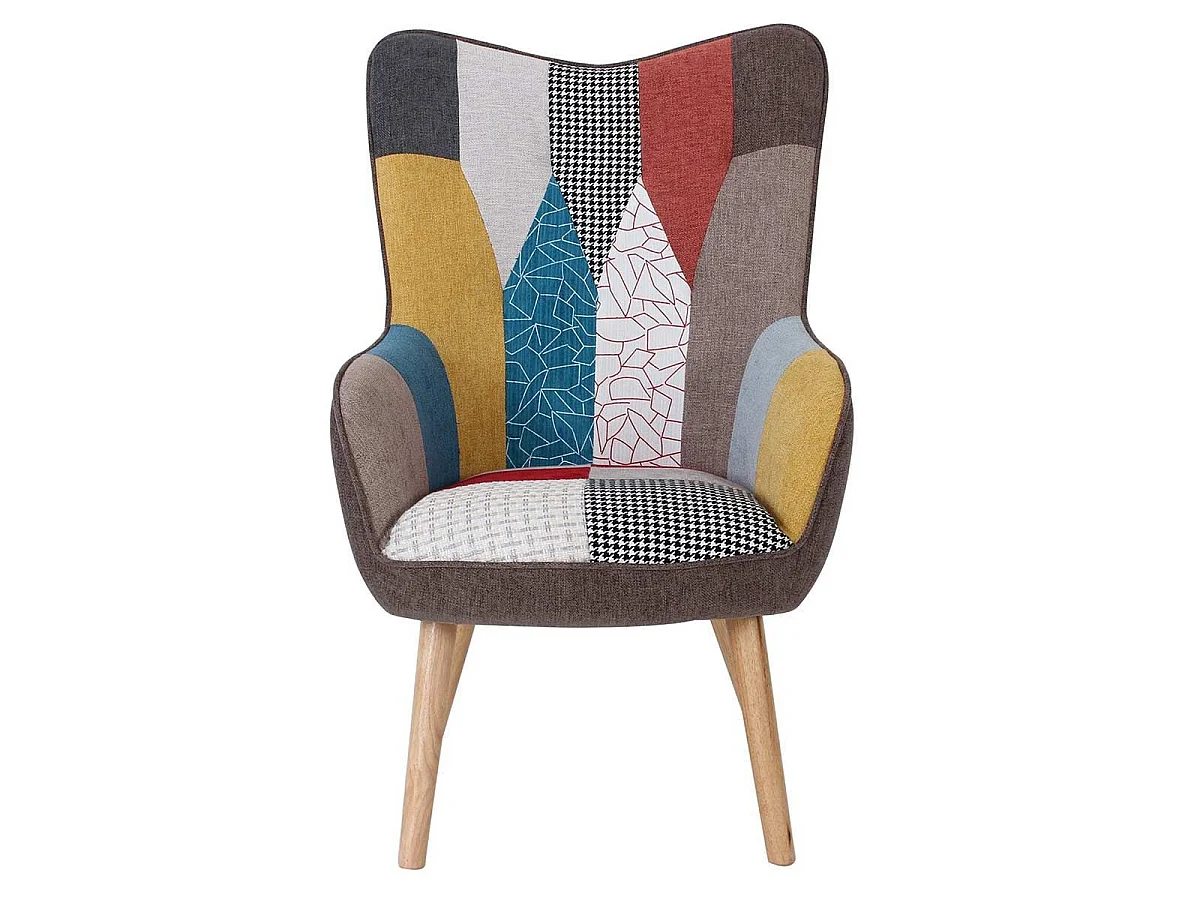 Fauteuil Design Patchwork "Artic" 100cm Multicolore
