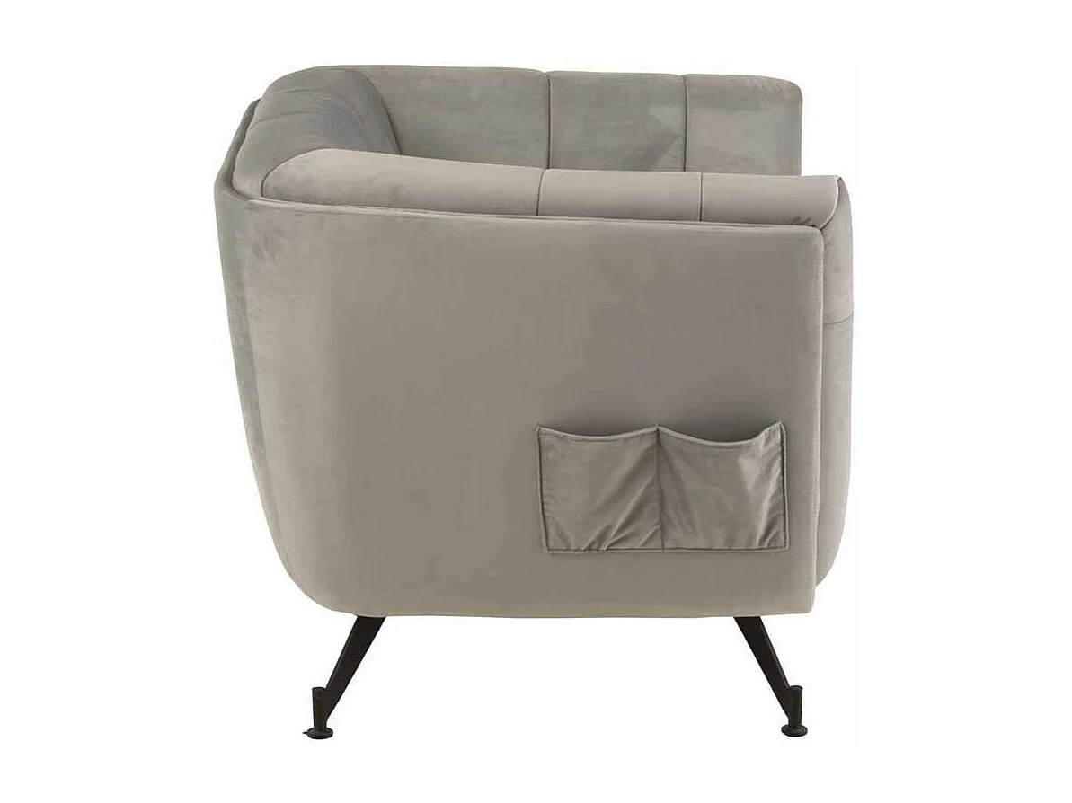 Fauteuil Lounge Design "Conforad" 95cm Gris Clair