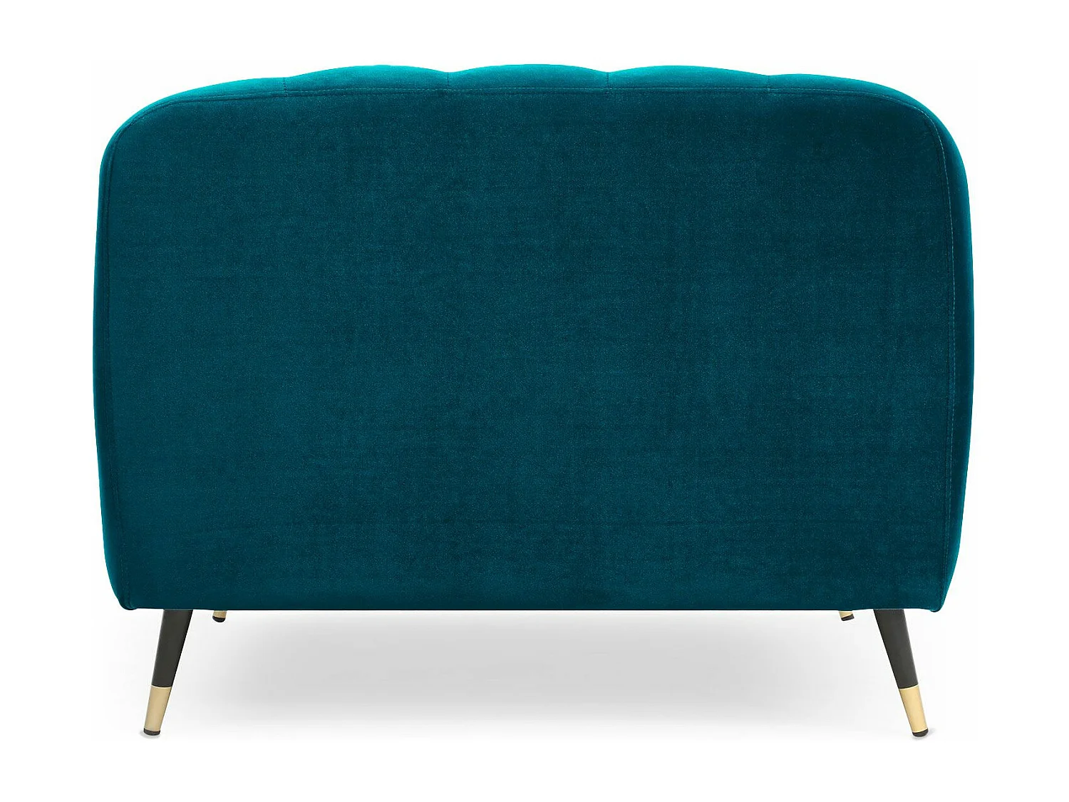 Fauteuil capitonné style boudoir Glams Velours Bleu canard