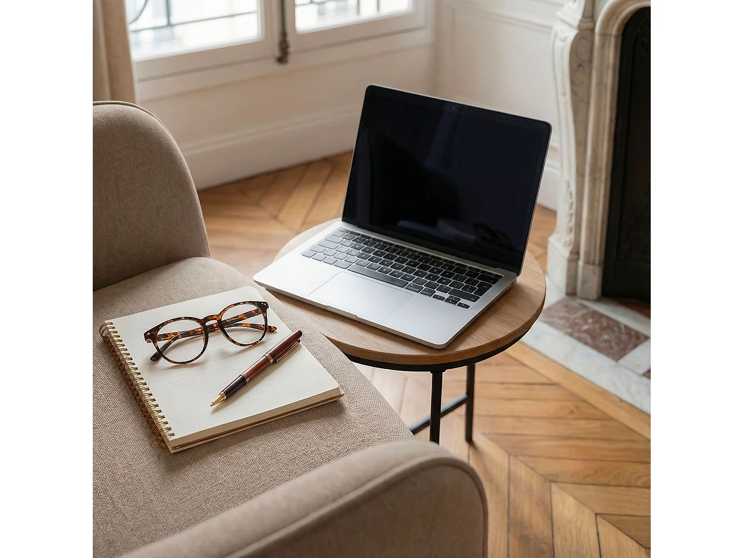 Fauteuil Scandinave "Aimee" 67cm Beige