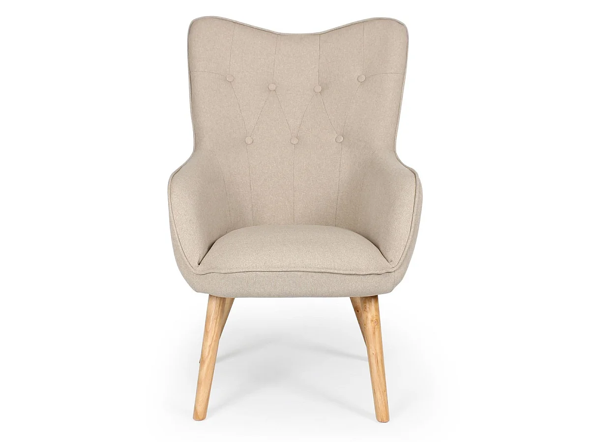 Skandinavischer Sessel "Aimee" Beige Bequem und Elegant