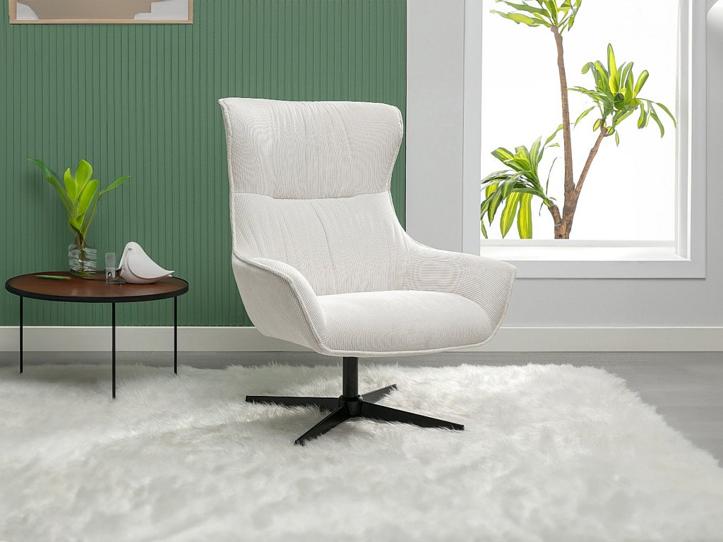 Drehsessel - Cord - Beige - GALATI